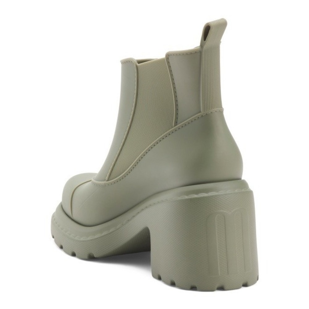 Melissa Made in Brazil Courtney Olive Green Boots Darling Rare Women's Sz 6 NIB! - Picture 2 of 3